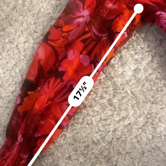 PrettyGarden Red Floral Tiered Maxi Dress Size L NWT Pockets - Picture 8 of 12